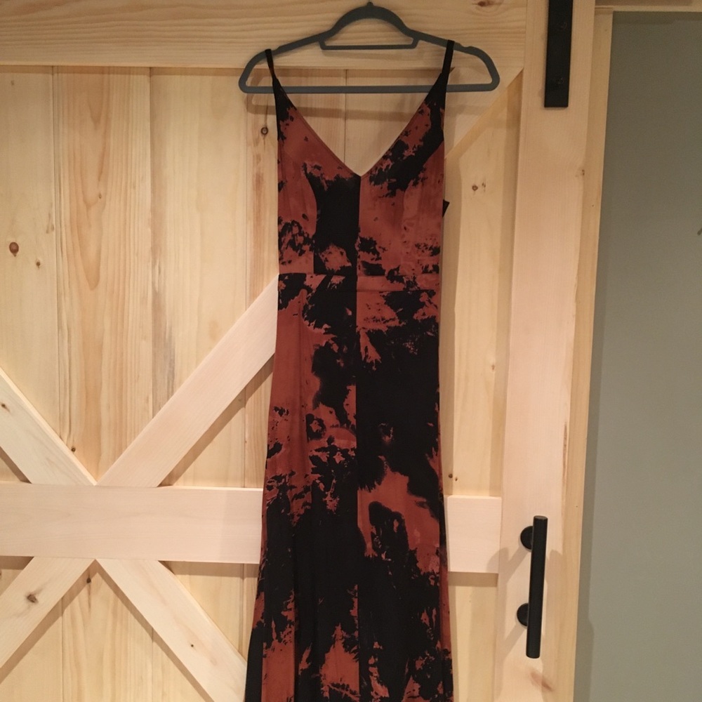 Black and Brown Maxi Dress